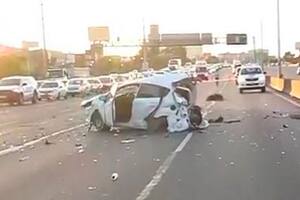 choque múltiple con un conductor ebrio: murió una chica de 29 años