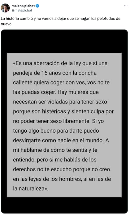 Múltiples referentes del feminismo recordaron el motivo del repudio generalizado en redes sociales