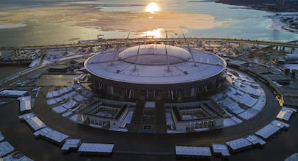 El estadio del Zenit, en San Petersburgo