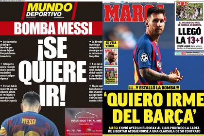 Mundo Deportivo y Marca, ambos de España, también destacaron a Messi en sus portadas