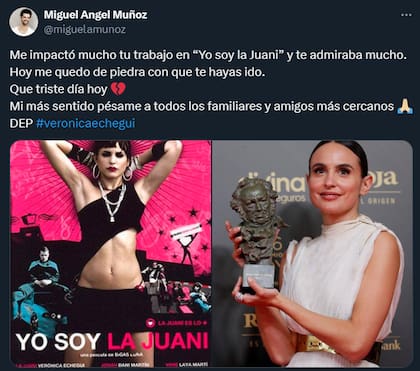 Muñoz reconoció el trabajo de Echegui como artista