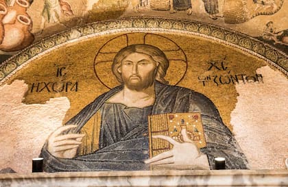 Mural de Cristo en Santa Sofía.