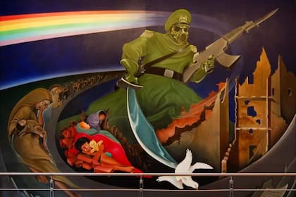 Mural de Leo Tanguma en el aeropuerto de Denver (MuralaeropuertoDenver/Dinner)