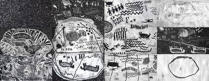 Mural de Mapa Teatro (2024) que exhibirá la galería argentina Rolf Art en la sección dedicada al Amazonas