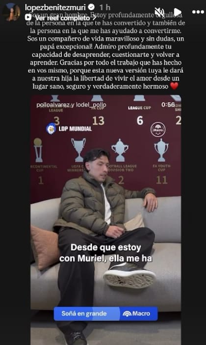 Muri López Benítez se conmovió por las palabras de Licha Martínez