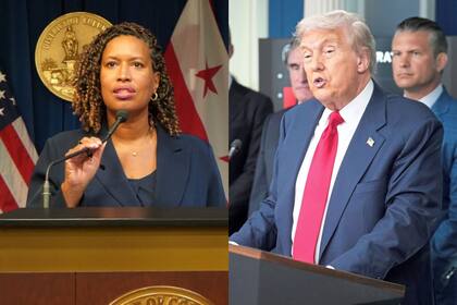 Muriel Bowser y Donald Trump