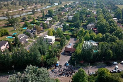 Una vista aérea del barrio San Andrés, donde murió Maaradona.