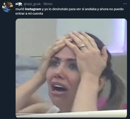 "Murió instagram y lo desinstalé para ver si andaba"