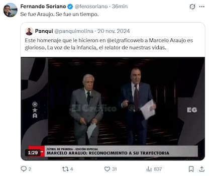 Murió Marcelo Araujo y sus colegas reflejaron su dolor en las redes