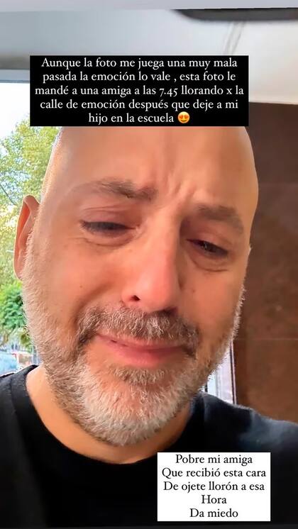 Muscari se conmovió hasta las lágrimas con la nueva etapa que comenzó su hijo (Foto: Instagram)