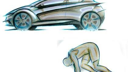 Músculos tensos: la idea de dinamismo expresada en el cuerpo de un auto y un atleta