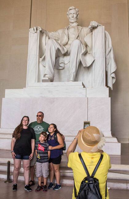 El Lincoln Memorial, monumento en homenaje al 16° presidente estadounidense Abraham Lincoln.