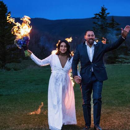 Muy compinches, la pareja entró riéndose (Foto: Instagram/@g.a_thegreatadventure)