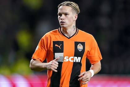 Mykhaylo Mudryk, durante su etapa como jugador de Shakhtar Donetsk, en Ucrania