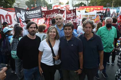 Myriam Bregman, Nicolás del Caño, Alejandro Vilca, Christian Castillo y Claudio Dellecarbonara.