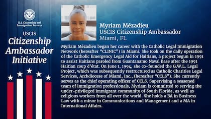 Myriam Mézadieu es la embajadora del Sur de Florida