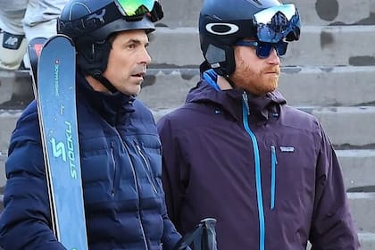 Nacho y Harry son íntimos amigos desde hace año. Durante la previa al partido aprovecharon para esquiar y almorzar en la montaña