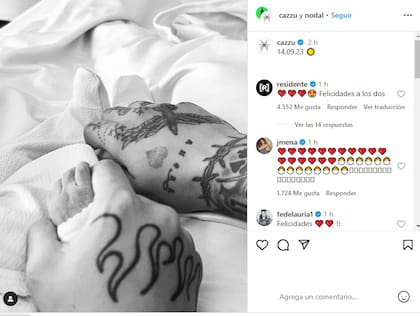 Nació la bebé de Cazzu