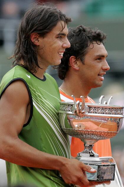 Nadal y una imagen que se haría costumbre con los años; la sonrisa de Puerta