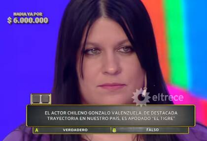 Nadia, la maestra de Versalles, compitió por segunda noche consecutiva en Los 8 escalones (Foto: Captura eltrece)