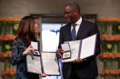 Nadia Murad y Denis Mukwege