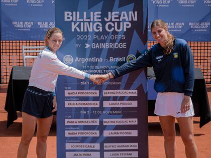 Nadia Podoroska abrirá la serie frente a Beatríz Haddad, la mejor tenista brasileña