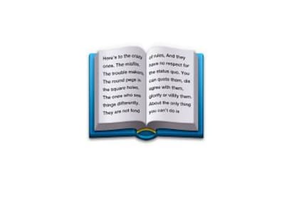 Nadie pensaría que este libro tendría un mensaje real. Foto: Emojipedia
