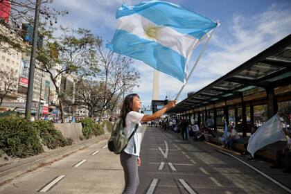 Nadin Pereyra en la Marcha del Millón