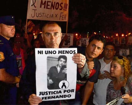 La familia de Fernando encabezó cada una de las marchas que se hizo en Gualeguaychú