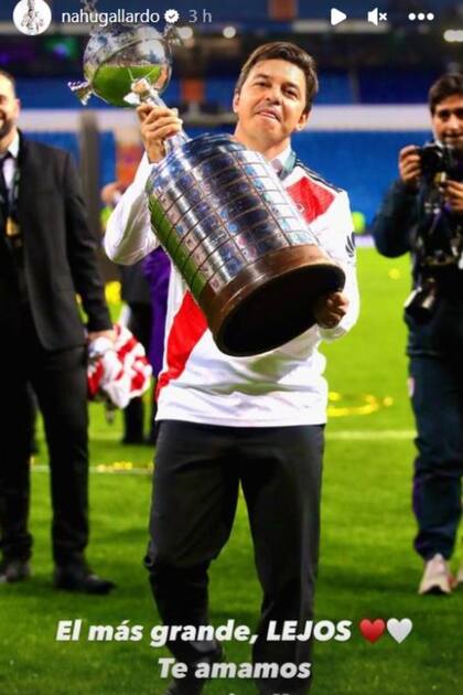 Nahuel Gallardo, el hijo mayor del Marcelo Gallardo, fue el primero en expresarse tras la renuncia de su papá a River