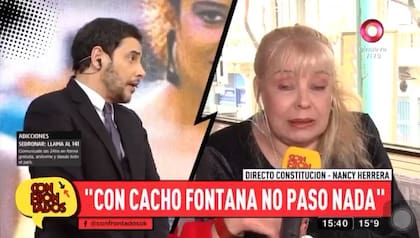 Nancy Herrera le contó a Rodrigo Lussich, en Confrontados, que la noche que fue fotografiada junto a Cacho Fontana se habían reunido para tomar cocaína.