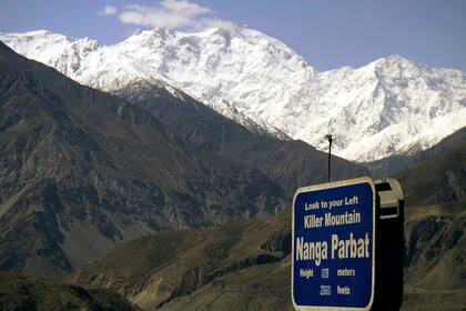 Nanga Parbat, la novena montaña más alta del mundo, en la zona norte de Pakistán