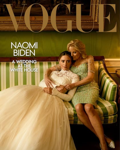 Naomi Biden con su vestido de novia de Ralph Lauren y la primera dama, Jill Biden, con un diseño de Reem Acra