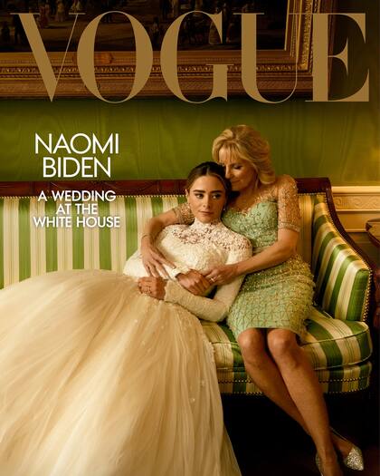 Naomi Biden con su vestido de novia de Ralph Lauren y la primera dama, Jill Biden, con un diseño de Reem Acra