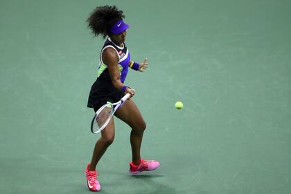 Naomi Osaka, en el partido contra Misaki Doi, por la primera rueda del US Open