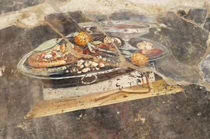 Nápoles, el hogar de la pizza, está cercano a las excavaciones y el descubrimiento de este fresco causó sensación