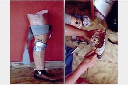 Un hombre, al que le faltaba la pierna izquierda, escondió dos kilos de cocaína en su prótesis