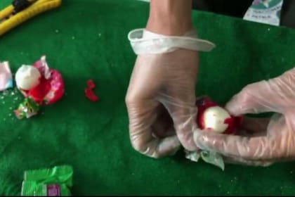 Encontraron una caja de dulces en la que habían reemplazado chicles por 4700 gramos de cocaína