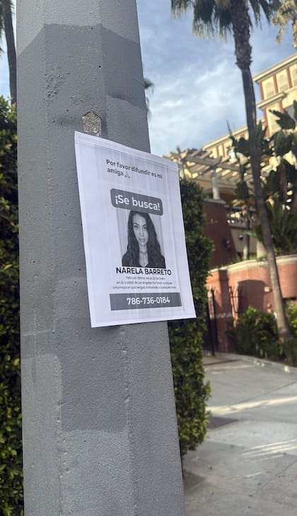 Narela Barreto era buscada en Los Ángeles