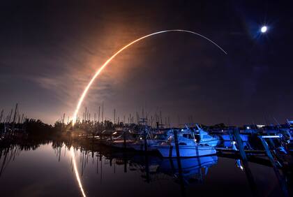Así se vio la trayectoria del Artemis I desde Florida (Malcolm Denemark/ AP)