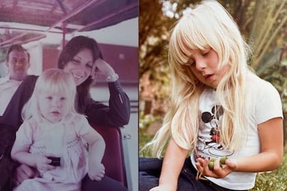 Natalia con su mamá, Genoveva De Mahieu, en Caracas.