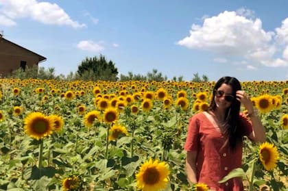 Natalia en viaje desde Munich a la Toscana