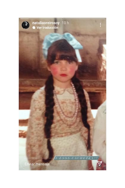 Natalia Oreiro compartió fotos de su infancia (Crédito: Instagram/@soynataliaoreiro)