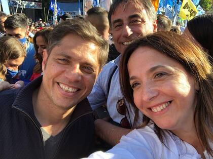 Natalia Sánchez Jáuregui y el gobernador bonaerense, Axel Kicillof