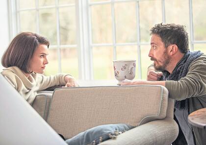 Natalie Portman y Larraín, durante el rodaje de Jackie
