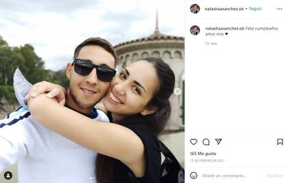Natasha Sánchez y su novio Fabrizio (Foto: Instagram)