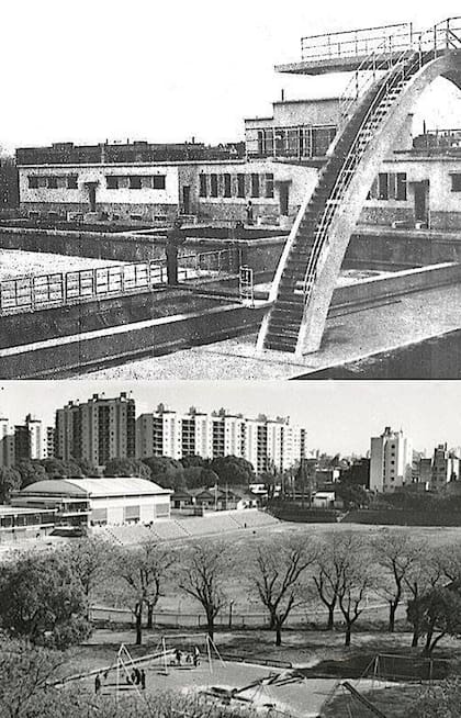 Natatorio municipal y pista de atletismo.1940. Pista de Atletlismo Polideportivo Parque Chacabuco.