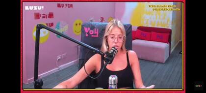 Nati Jota en el momento en el que anunciaron su partida de Luzu TV