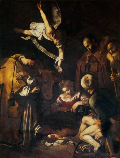 'Natividad con San Francisco y San Lorenzo' (1609), de Caravaggio