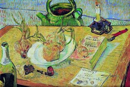 Naturaleza muerta con cebollas. Vincent Van Gogh, 1888